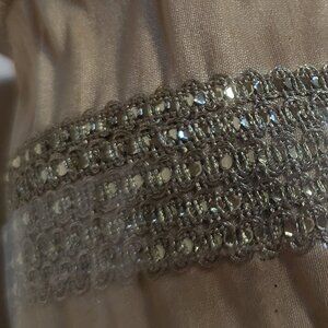 NWT Sparkly Gold Ruched Xmas Wired Fabric Ribbon Michael's Holiday Crafts Decor